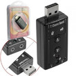 ADAPTADOR PLACA DE SOM USB 7.1 COM ENTRADAS P2 DE FONE E MICROFONE