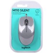 MOUSE LOGITECH M110 COM FIO USB CLIQUE SILENCIOSO - CINZA