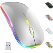 MOUSE SEM FIO RECARREGÁVEL COM LED RGB KNUP - KP-MU013